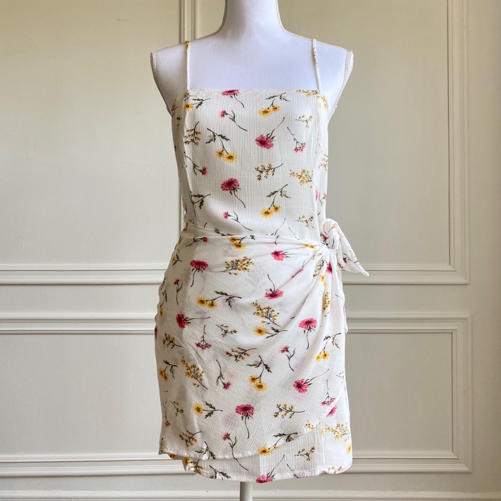 Floral Mock Wrap White Summer Dress Forever 21 S